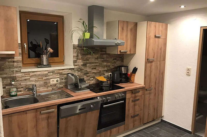 Küche in der Ferienwohnung 2 im Apart Alpinea